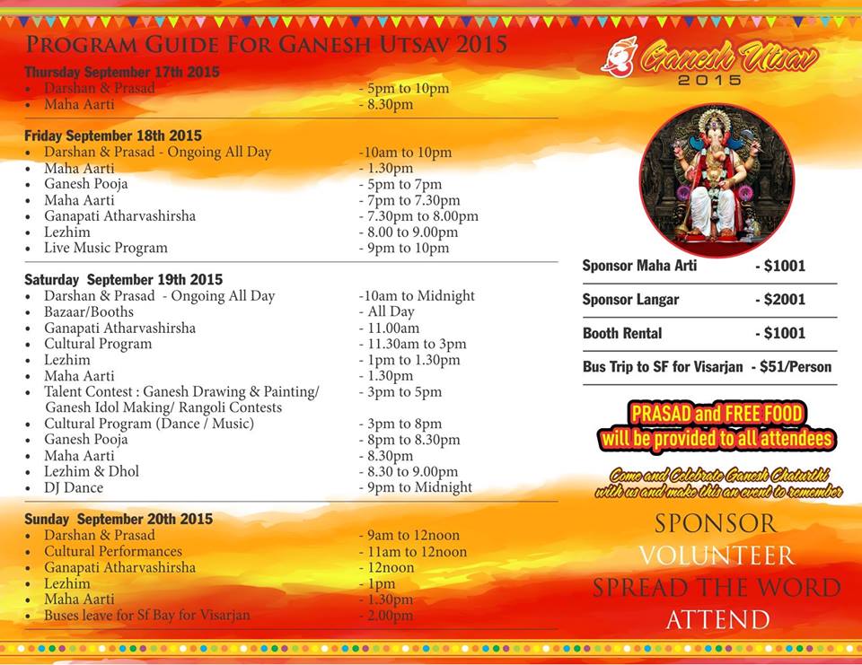 Bay Area GANESH UTSAV 2015